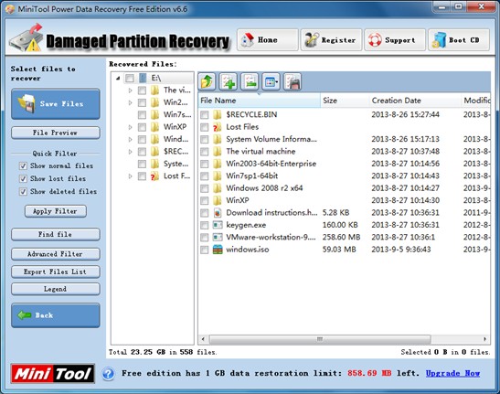 damaged partition recovery stops at 67%