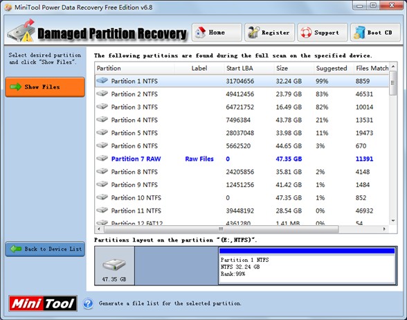 Recover damaged partition data quickly1