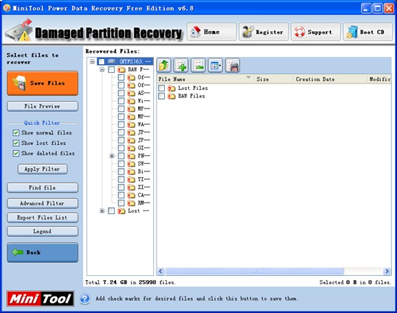 damaged partition recovery stops at 67%