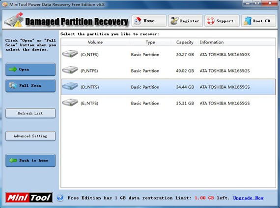 damaged partition recovery stops at 67%